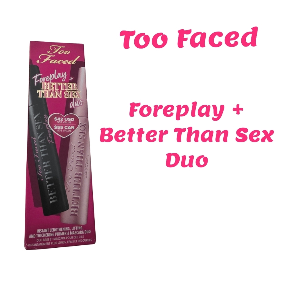 Too Faced Foreplay & Better Than Sex Duo Set Primer & Mascara NEW